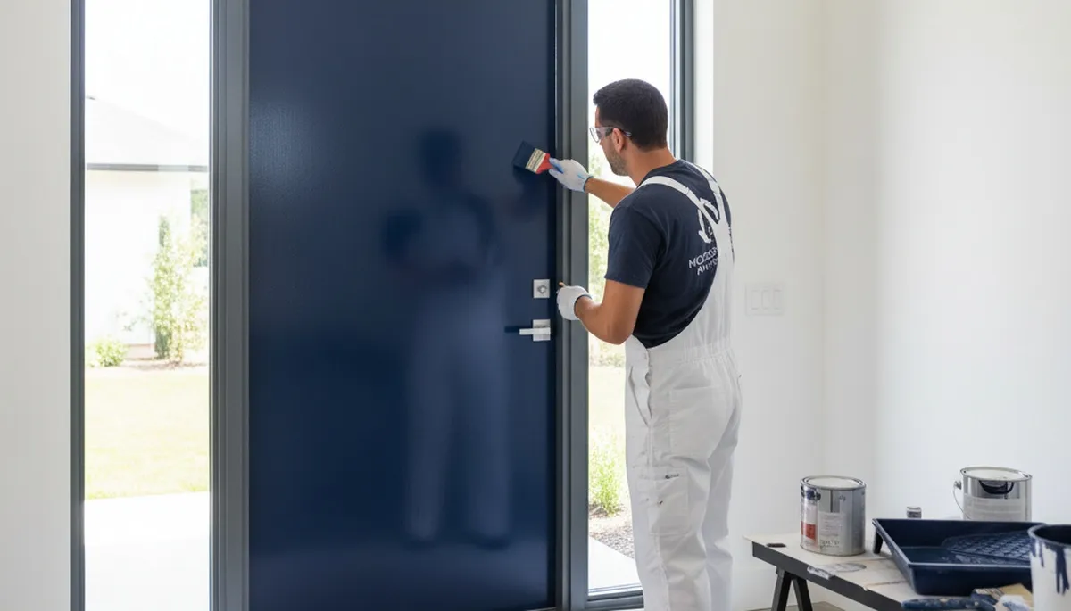 Professional door painting and refinishing in El Paso, TX with UV-resistant exterior finish