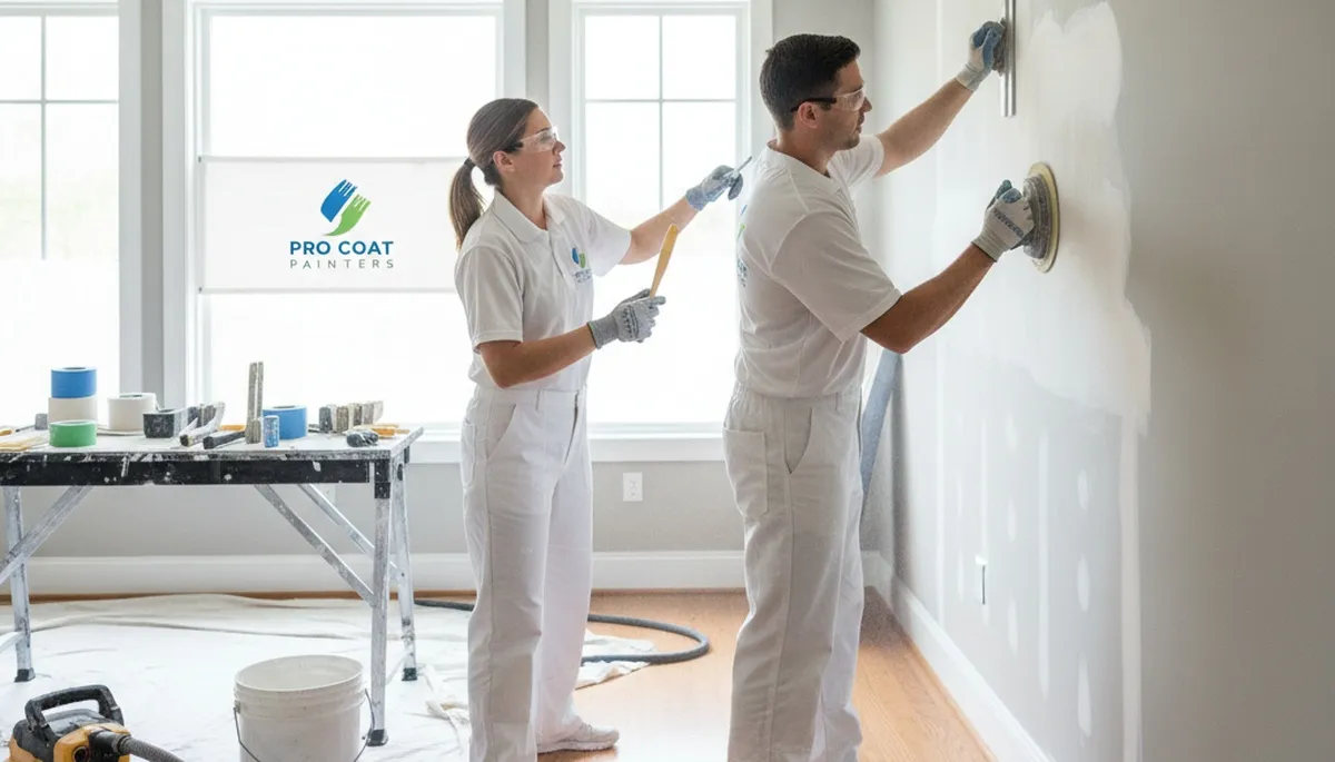 Professional drywall repair and wall patching by expert painters in El Paso, TX home interior