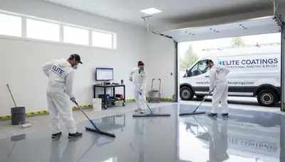 Professional epoxy garage floor coating in El Paso TX for durable, glossy, dust-resistant finish