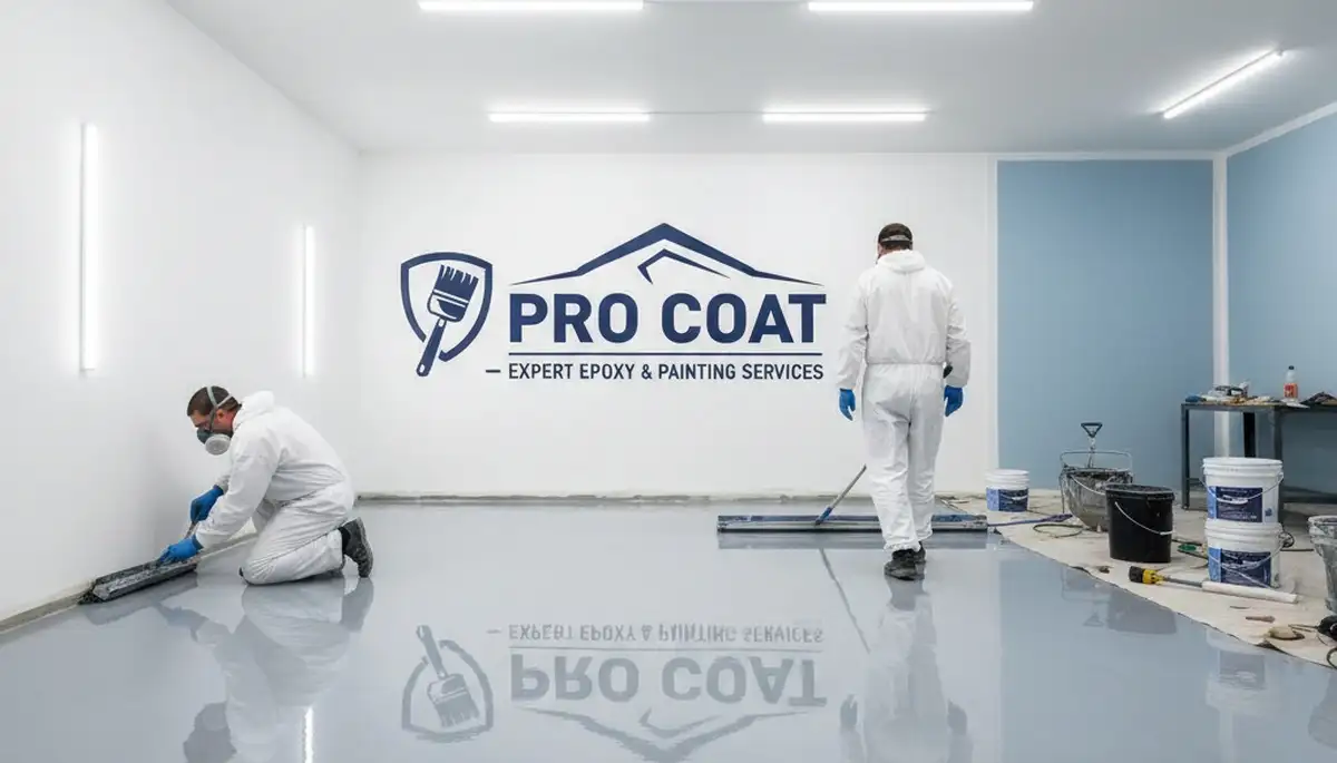 Epoxy floor coating in El Paso TX garage by professional painters for durable, dust-resistant finish