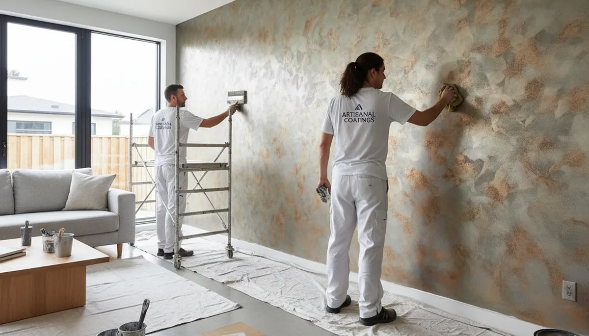 Professional faux painting and decorative wall finish by expert house painters in El Paso, TX