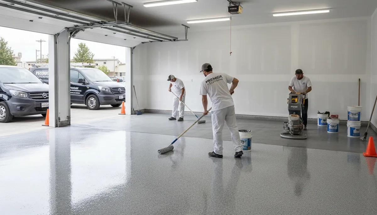 Professional garage floor coating in El Paso TX with durable, desert-tough epoxy finish