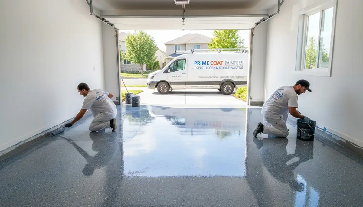 Professional garage floor coating in El Paso TX with durable, dust-resistant finish for desert conditions