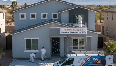 Professional house painters providing exterior painting services in El Paso, TX homes