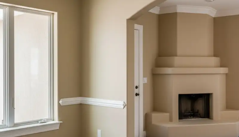 Professional interior trim painting with clean lines and sharp edges in El Paso, TX home