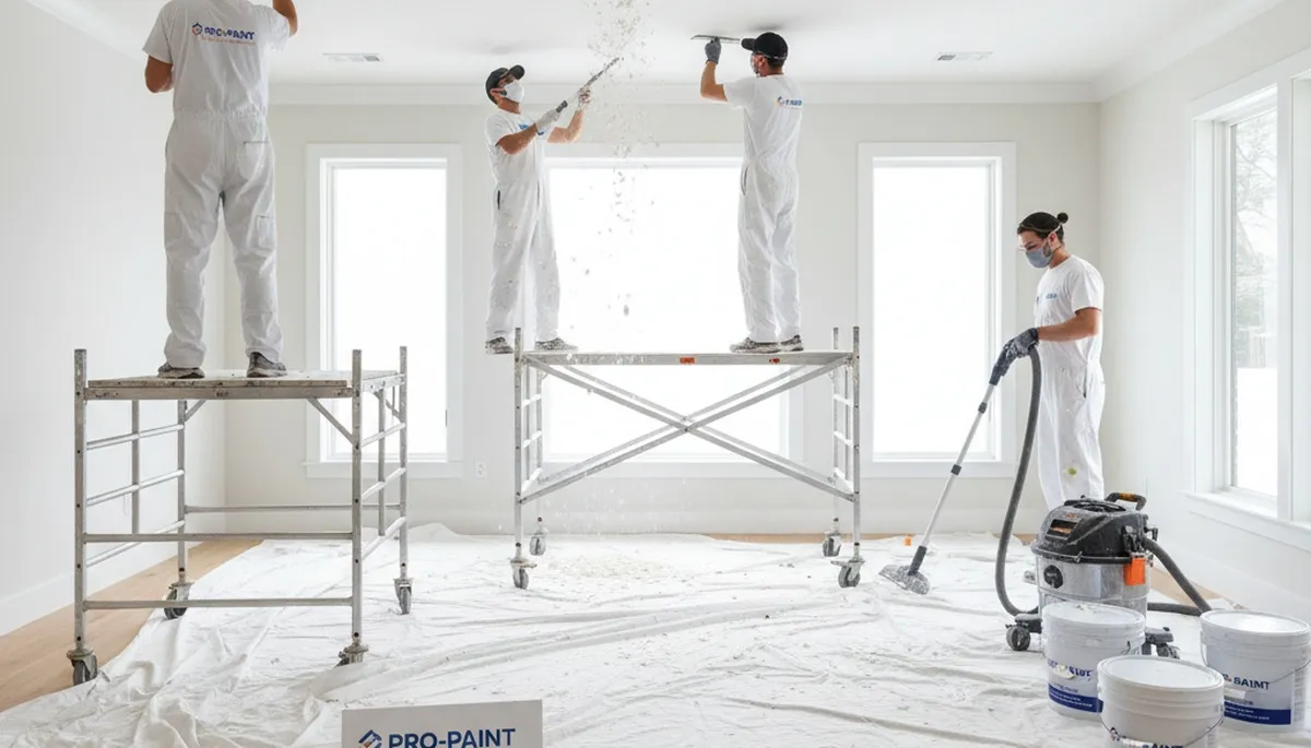 Professional popcorn ceiling removal in El Paso TX for smooth modern home interiors