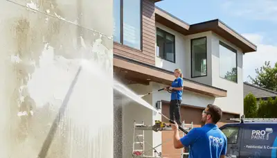 Professional pressure washing El Paso TX home exterior removing desert dust and caliche buildup