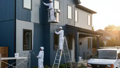 Professional siding painting in El Paso TX home with UV-resistant desert-protective finish