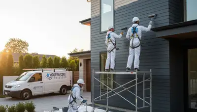 Professional siding painting on a desert home in El Paso, TX with UV-resistant exterior coatings